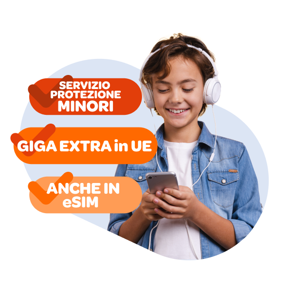 Bambino con cuffie - offerta per bambini under 14
